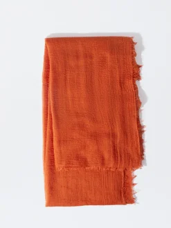 PARFOIS Mützen>Pashmina Mit Ausgefranstem Saum Rot