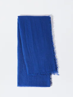 PARFOIS Bucket>Pashmina Mit Ausgefranstem Saum Blau