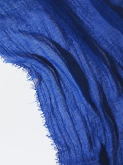 PARFOIS Bucket>Pashmina Mit Ausgefranstem Saum Blau