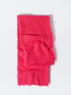 PARFOIS Bucket|Winterhüte>Pashmina Mit Ausgefranstem Saum Fuchsia