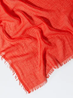 PARFOIS Bucket|Winterhüte>Pashmina Mit Ausgefranstem Saum Ziegelrot