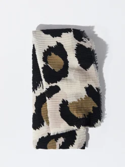 PARFOIS Basics>Plissierter Schal Mit Animal-Print