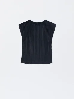 PARFOIS Strick|Pullover Und Jacke>Plissiertes Oberteil Grau