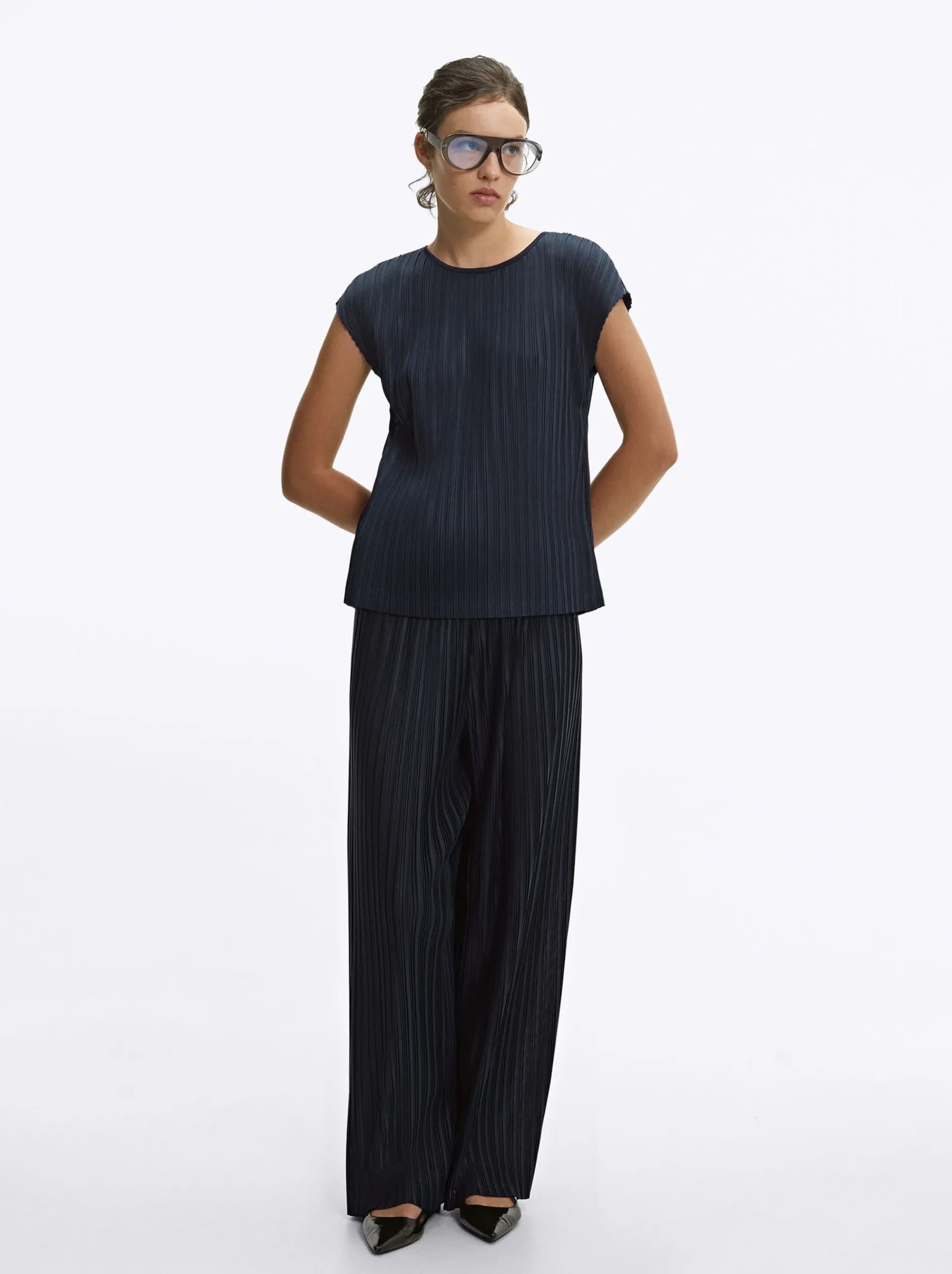 PARFOIS Strick|Pullover Und Jacke>Plissiertes Oberteil Grau