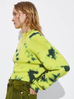 PARFOIS Tops und Shirts>Pullover Aus Baumwolle Mit Print Gr&uuml;n