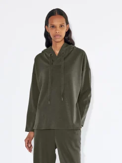 PARFOIS Lange Halsketten>Pullover Aus Modal Mit Kapuze Khaki