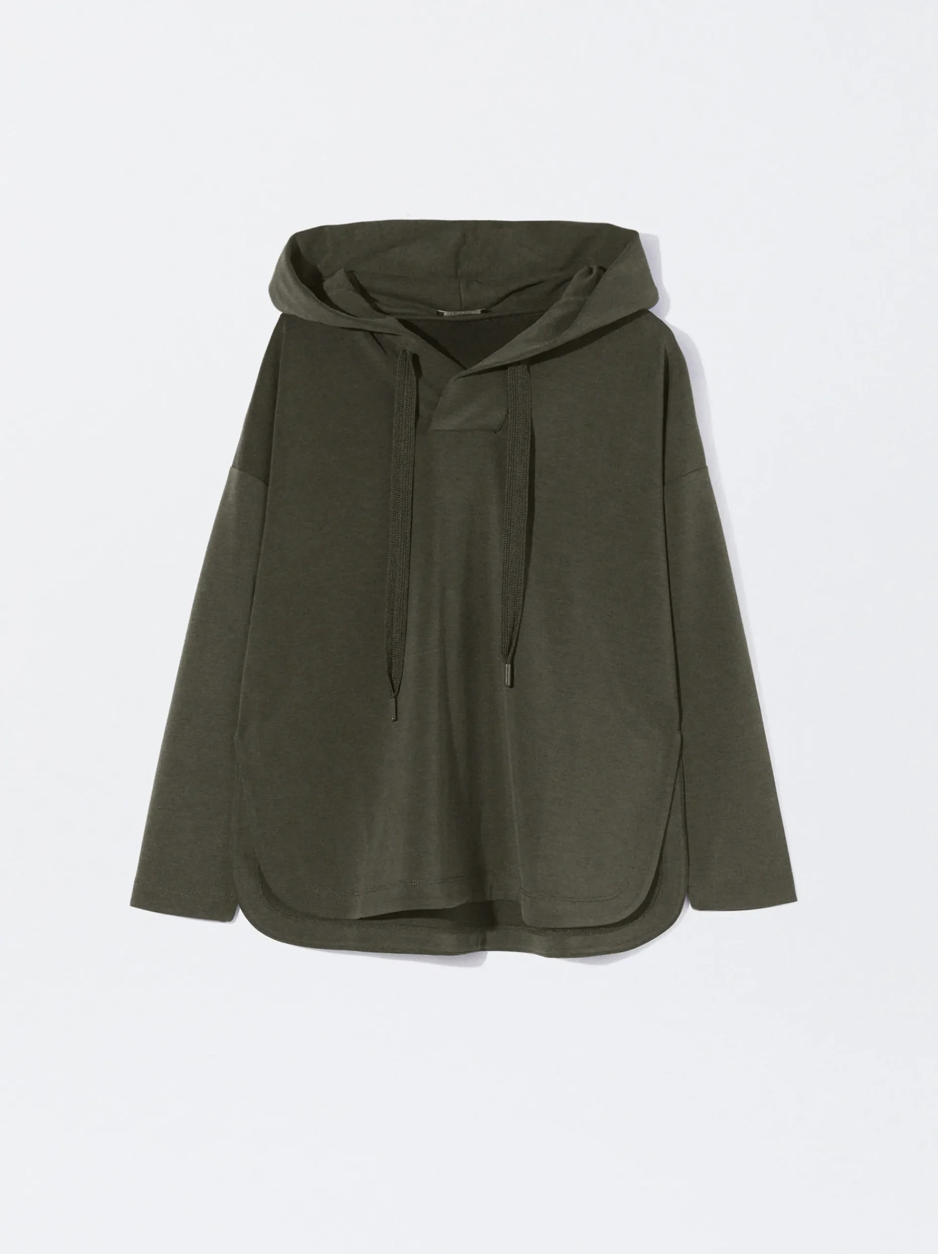 PARFOIS Lange Halsketten>Pullover Aus Modal Mit Kapuze Khaki
