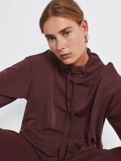 PARFOIS Basics|Strick>Pullover Aus Modal Mit Rollkragen Bordeaux