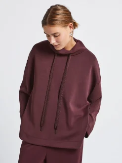 PARFOIS Basics|Strick>Pullover Aus Modal Mit Rollkragen Bordeaux