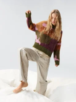 PARFOIS Hosen>Pullover Mit Pelzmuster Mehrfarbig