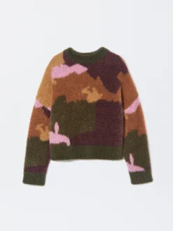 PARFOIS Hosen>Pullover Mit Pelzmuster Mehrfarbig