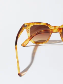 PARFOIS Kunststoff Sonnenbrille|Sechseckige Sonnenbrille>Quadratische Sonnenbrille In Schildpattoptik Braun