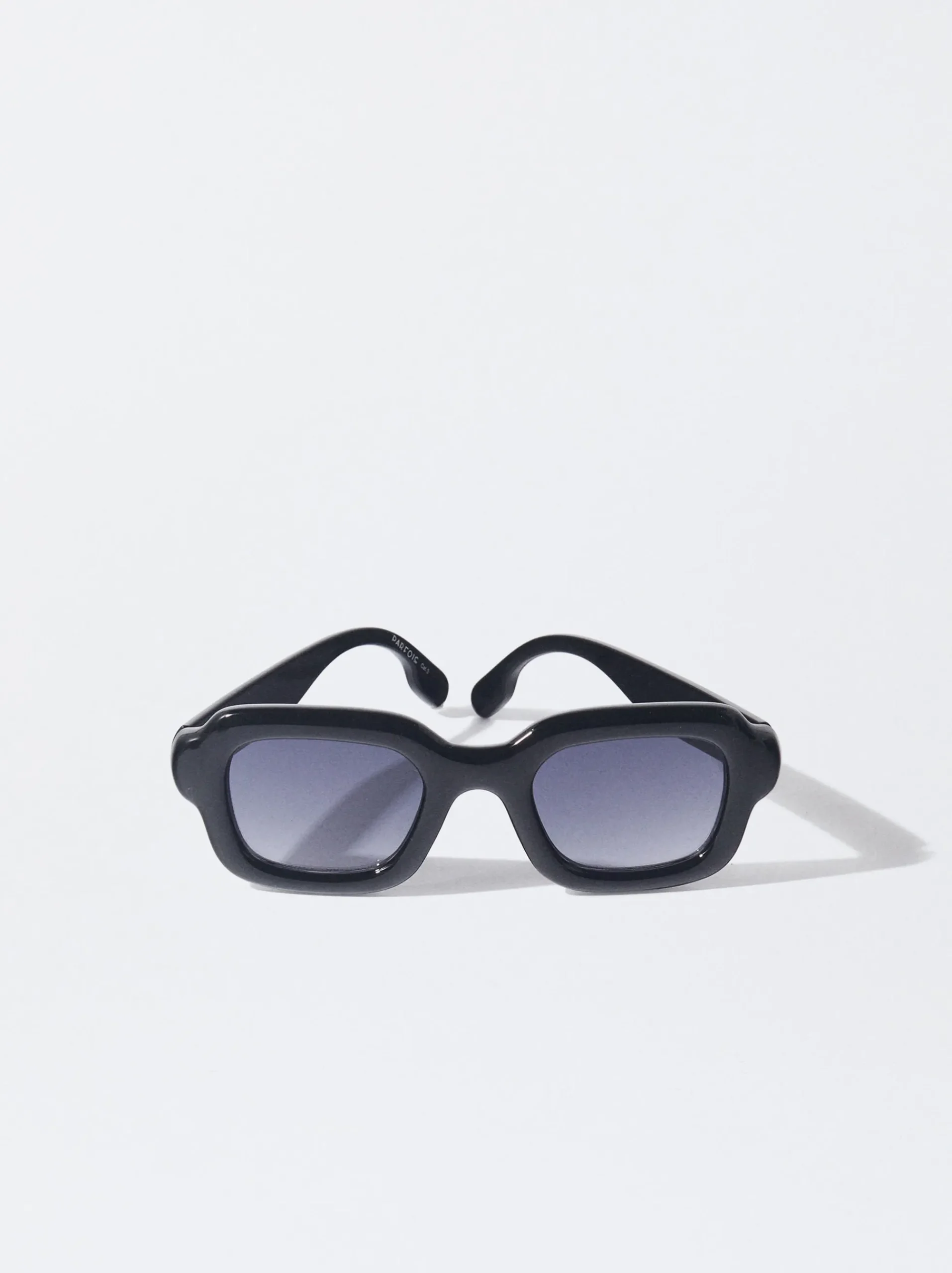 PARFOIS Kunststoff Sonnenbrille|Ovalem Sonnenbrille>Quadratische Sonnenbrille Schwarz