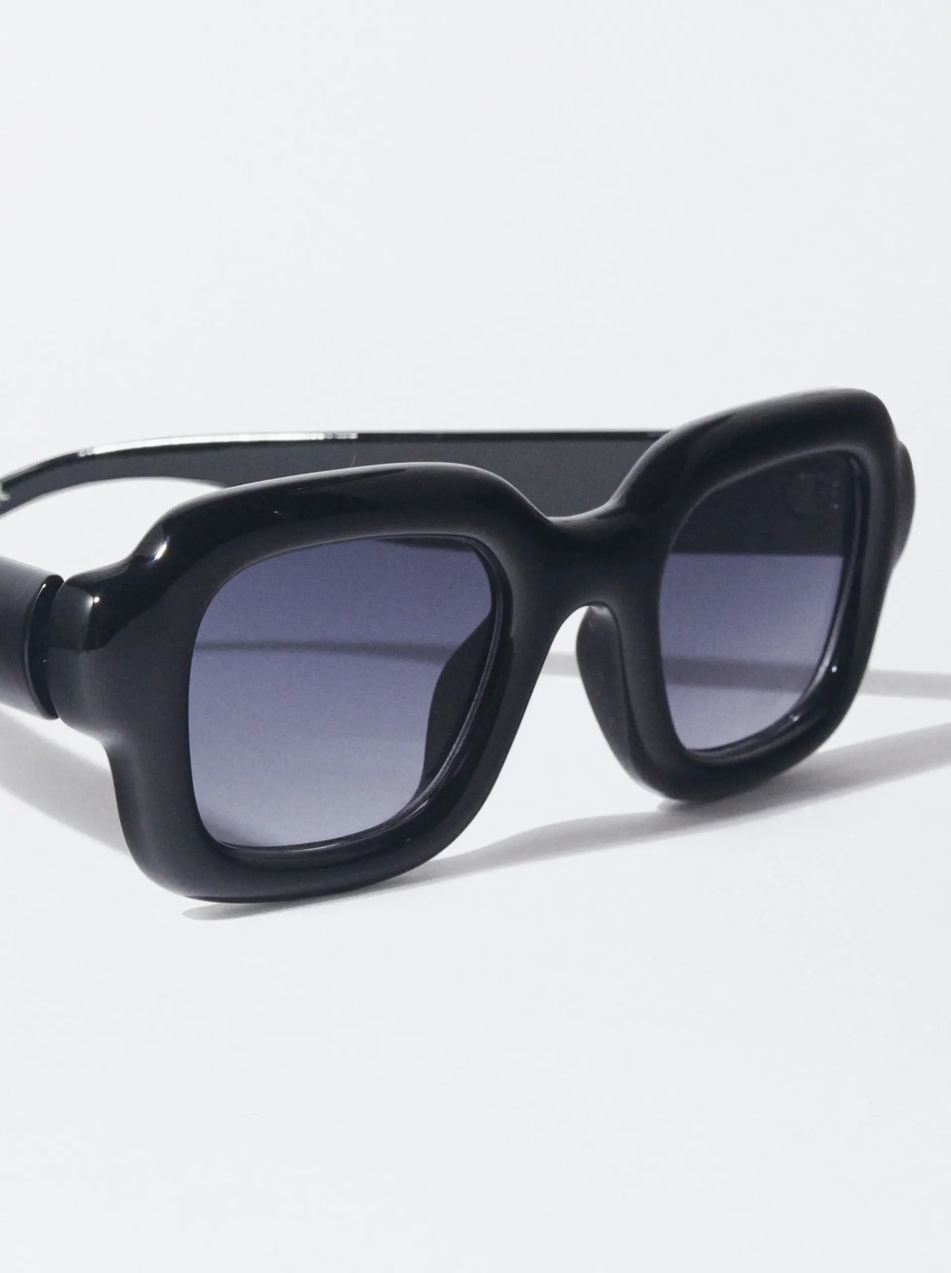 PARFOIS Kunststoff Sonnenbrille|Ovalem Sonnenbrille>Quadratische Sonnenbrille Schwarz