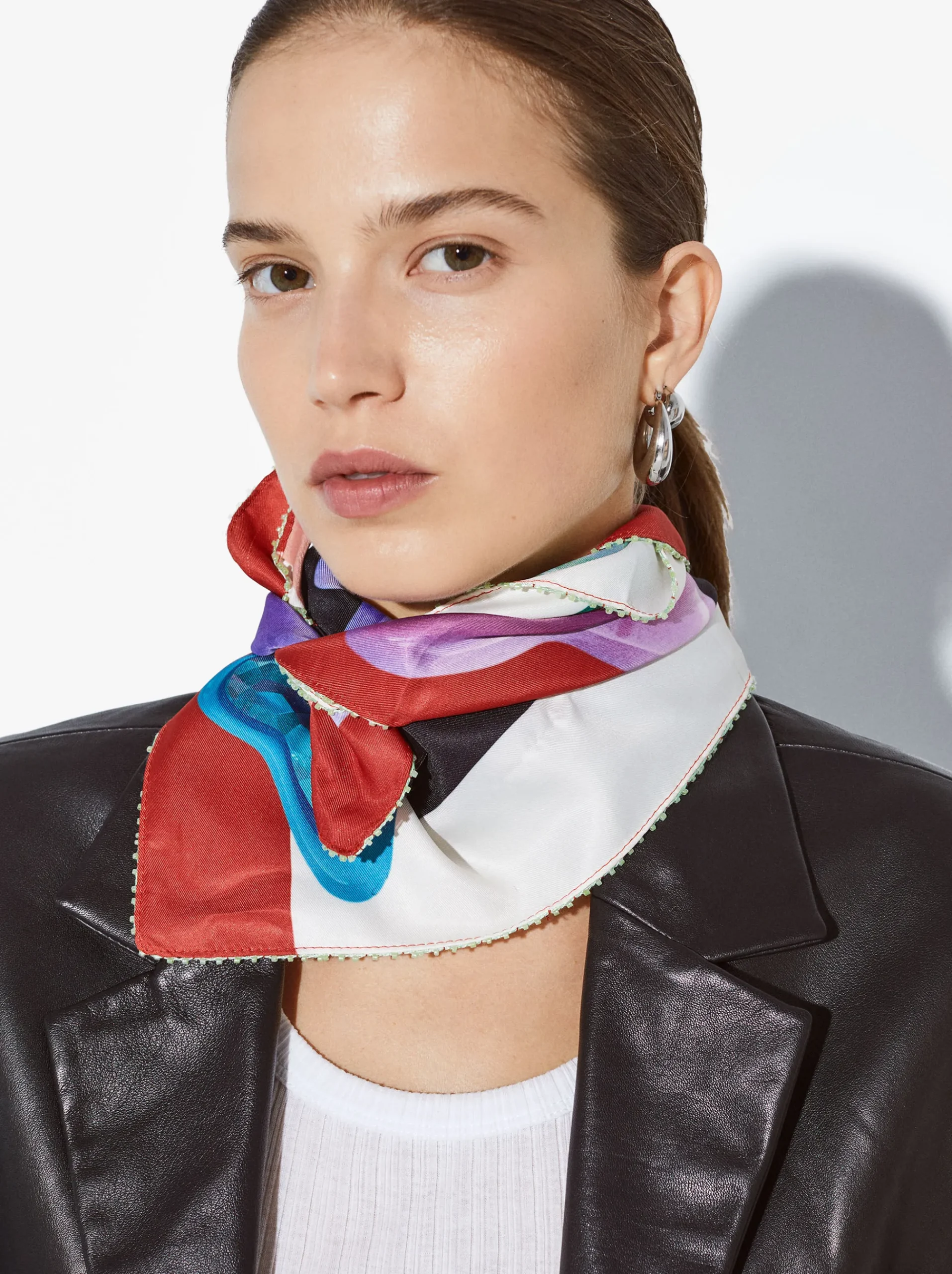 PARFOIS Schals|Schals>Quadratisches Halstuch Mit Print Mehrfarbig