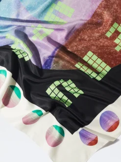 PARFOIS Schals|Schals>Quadratisches Halstuch Mit Print Schwarz