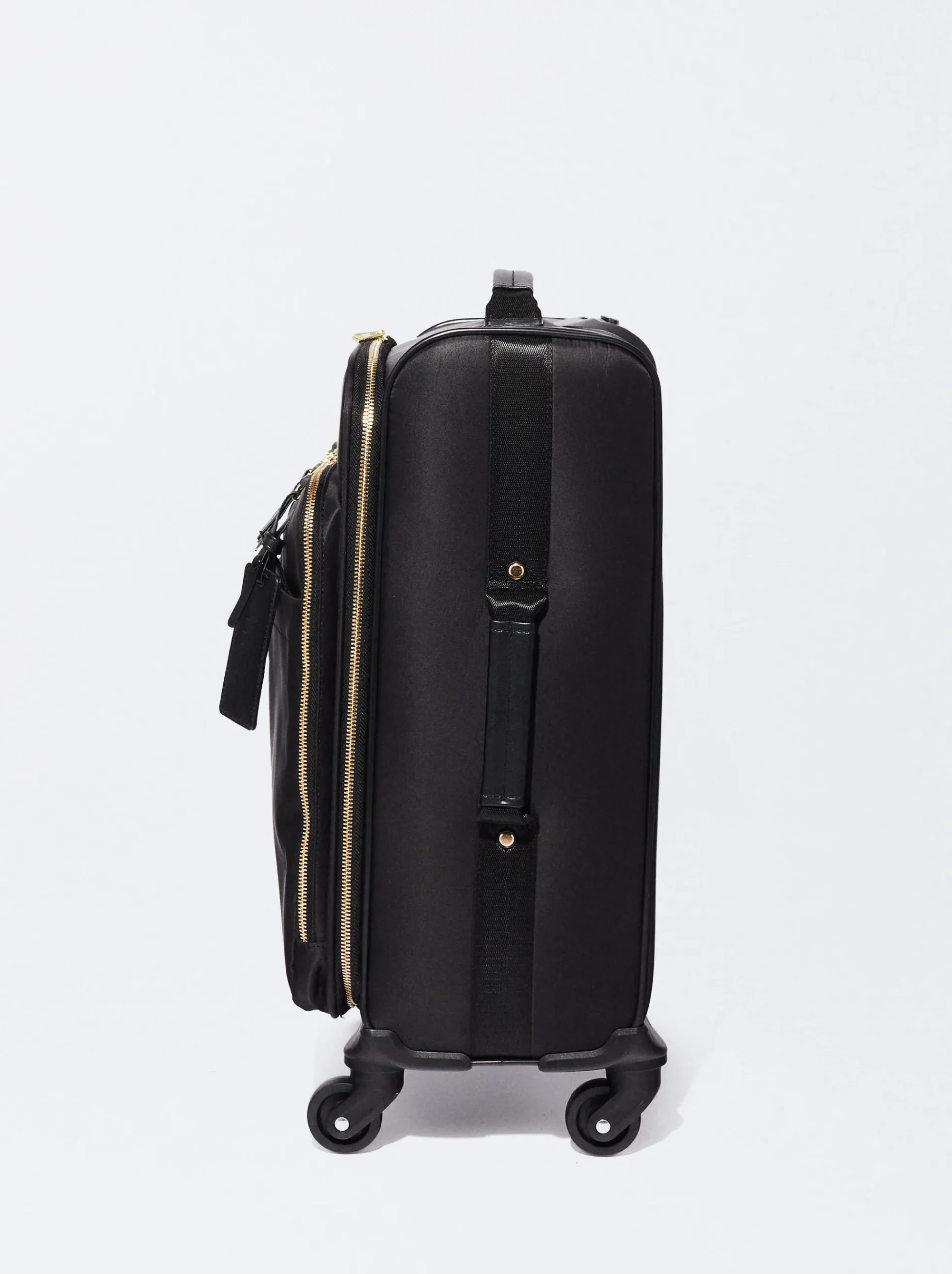 PARFOIS Grosse Taschen|Aktentaschen>Reisetrolley Aus Nylon Mit Anhänger Schwarz