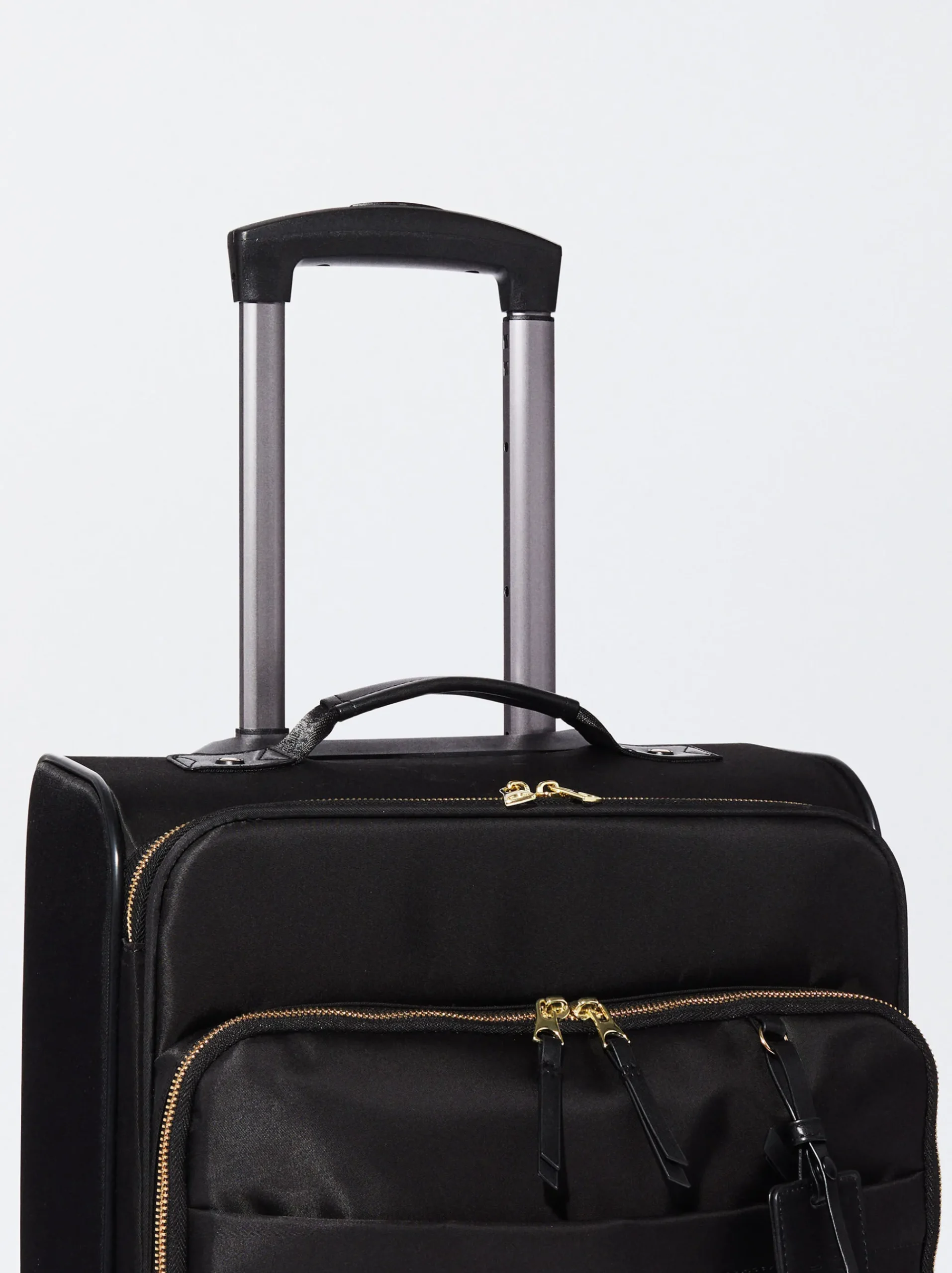 PARFOIS Grosse Taschen|Aktentaschen>Reisetrolley Aus Nylon Mit Anhänger Schwarz