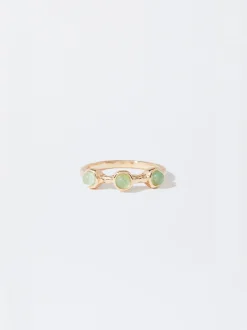 PARFOIS Basics|Strick>Ring Mit Edelsteinen Gr&uuml;n