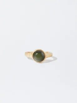 PARFOIS Basics|Hemden>Ring Mit Edelsteinen Grün