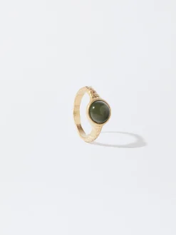 PARFOIS Basics|Hemden>Ring Mit Edelsteinen Gr&uuml;n