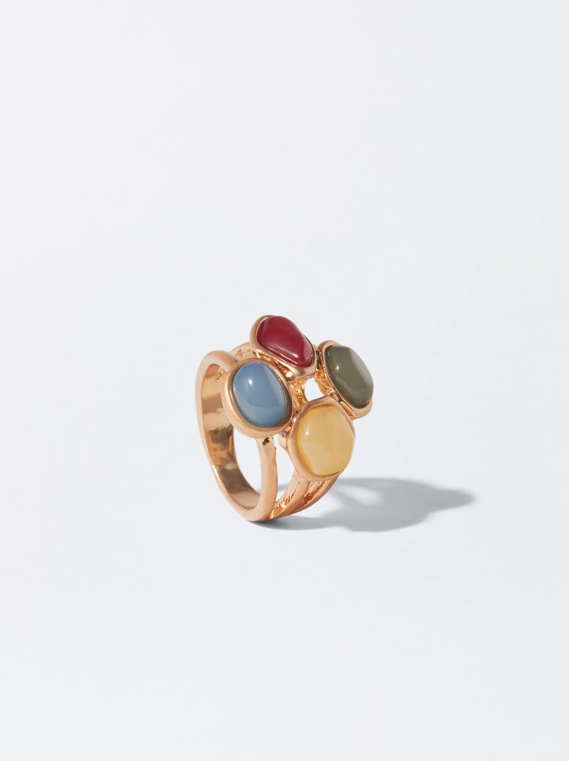 PARFOIS Basics|Strick>Ring Mit Edelsteinen Mehrfarbig