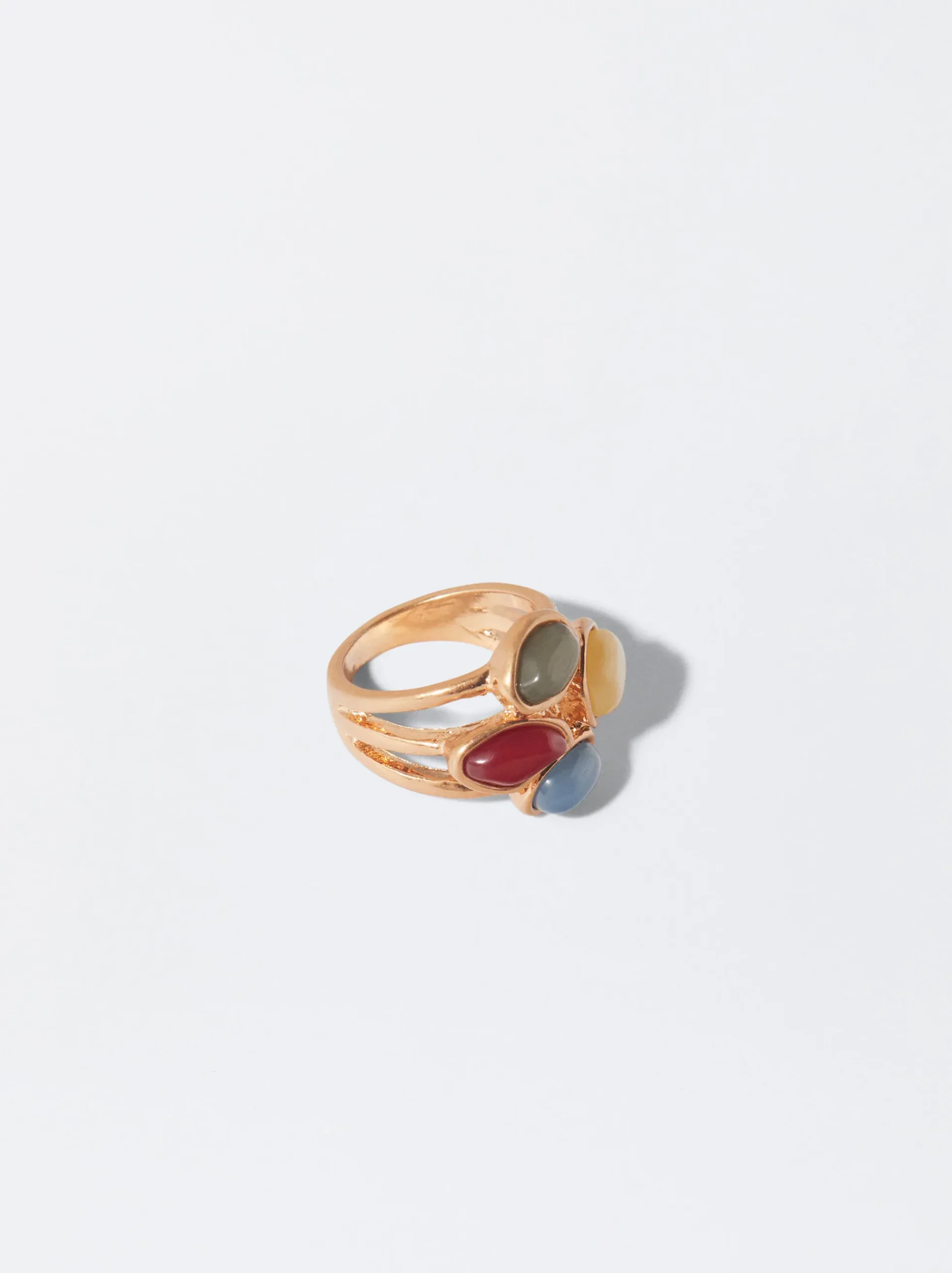 PARFOIS Basics|Strick>Ring Mit Edelsteinen Mehrfarbig