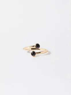 PARFOIS Basics|Strick>Ring Mit Edelsteinen Schwarz