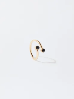 PARFOIS Basics|Strick>Ring Mit Edelsteinen Schwarz