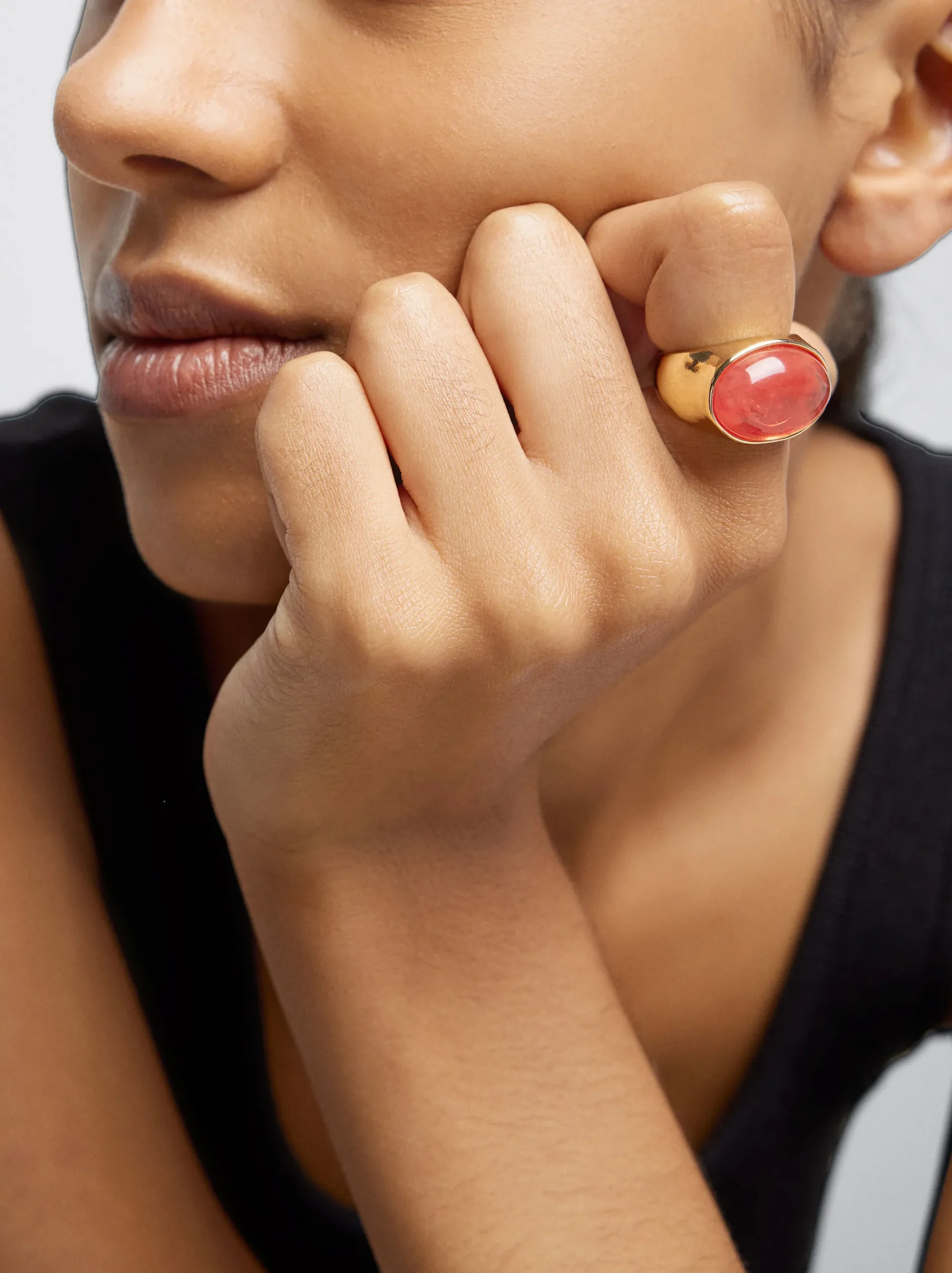 PARFOIS Basics|Tops und Shirts>Ring Mit Edelsteinen Orange