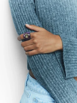 PARFOIS Basics|Hemden>Ring Mit Harz Violett