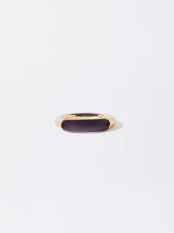 PARFOIS Basics|Hosen>Ring Mit Harz Violett