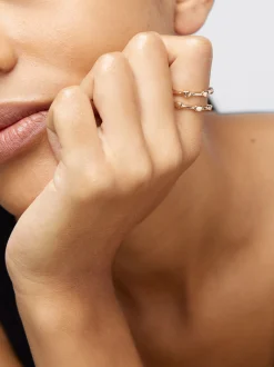 PARFOIS Basics|Strick>Ring Mit Herz Golden