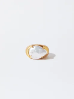 PARFOIS Basics|Sweatshirts>Ring Mit Perle Golden