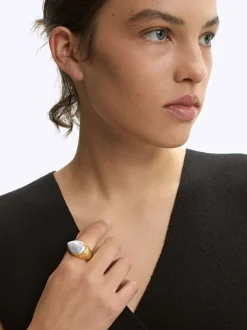 PARFOIS Basics|Sweatshirts>Ring Mit Perle Golden