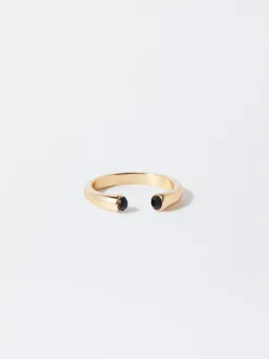PARFOIS Basics|Strick>Ring Mit Zierkristallen Schwarz