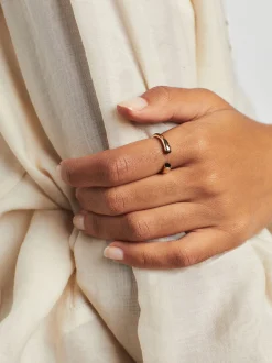 PARFOIS Basics|Strick>Ring Mit Zierkristallen Schwarz