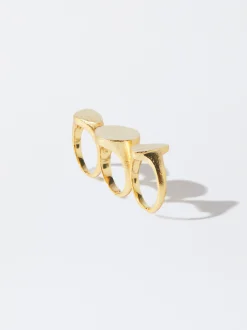 PARFOIS Armbänder|Set mit Armbändern>Ringe, 18 Karat Vergoldet Golden