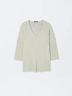 PARFOIS Lange Halsketten>Rippstrickpullover Grau