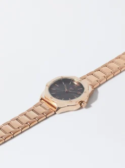 PARFOIS Flache Schuhe|Ballerina>ene Uhr Aus Stahl Ros&eacute;gold