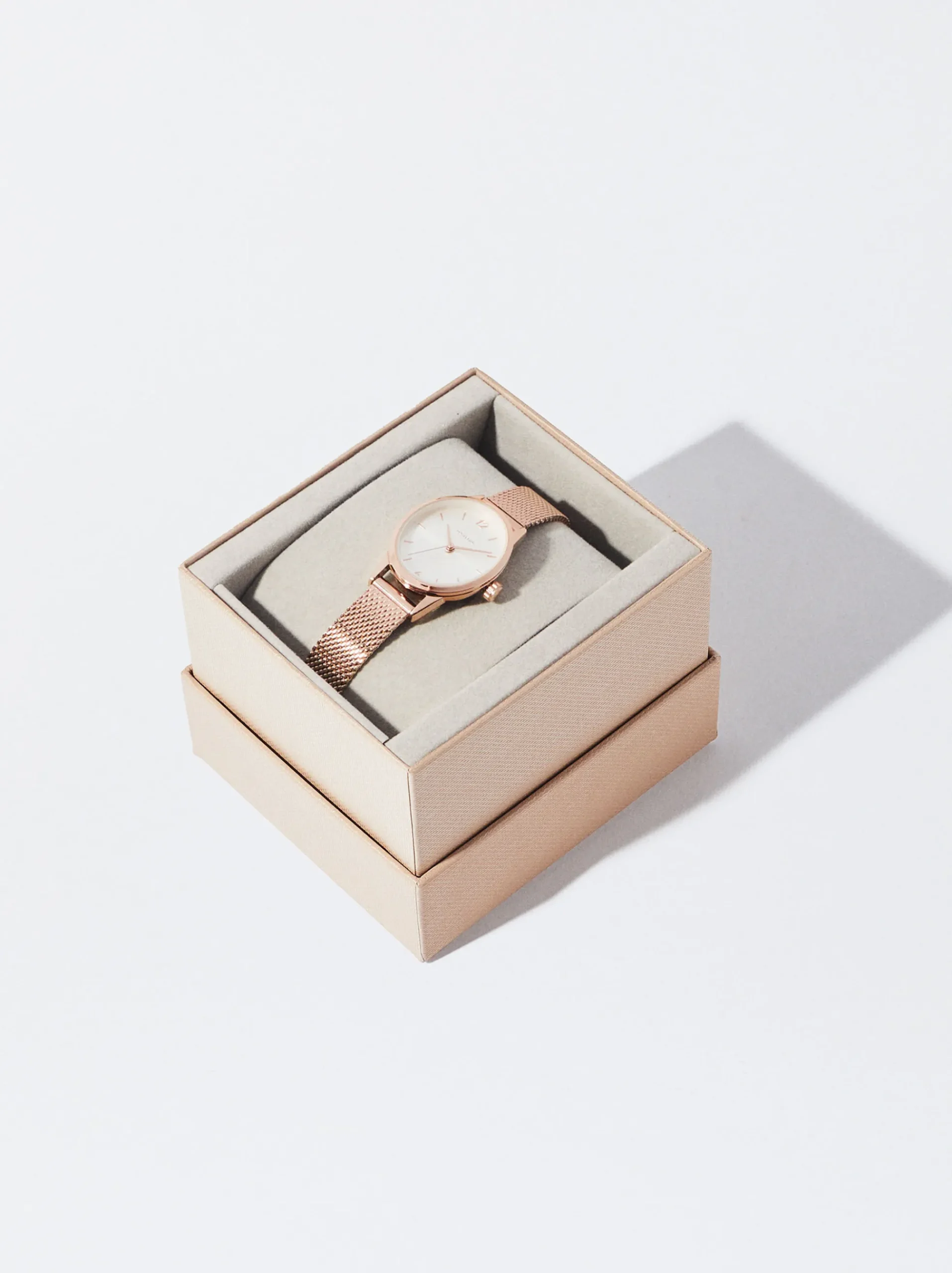 PARFOIS Flache Schuhe>Roségoldene Uhr Aus Stahl
