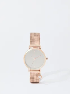 PARFOIS Flache Schuhe>Roségoldene Uhr Aus Stahl