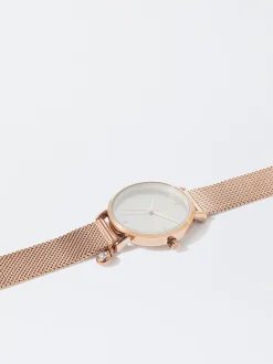 PARFOIS Flache Schuhe>Ros&eacute;goldene Uhr Aus Stahl