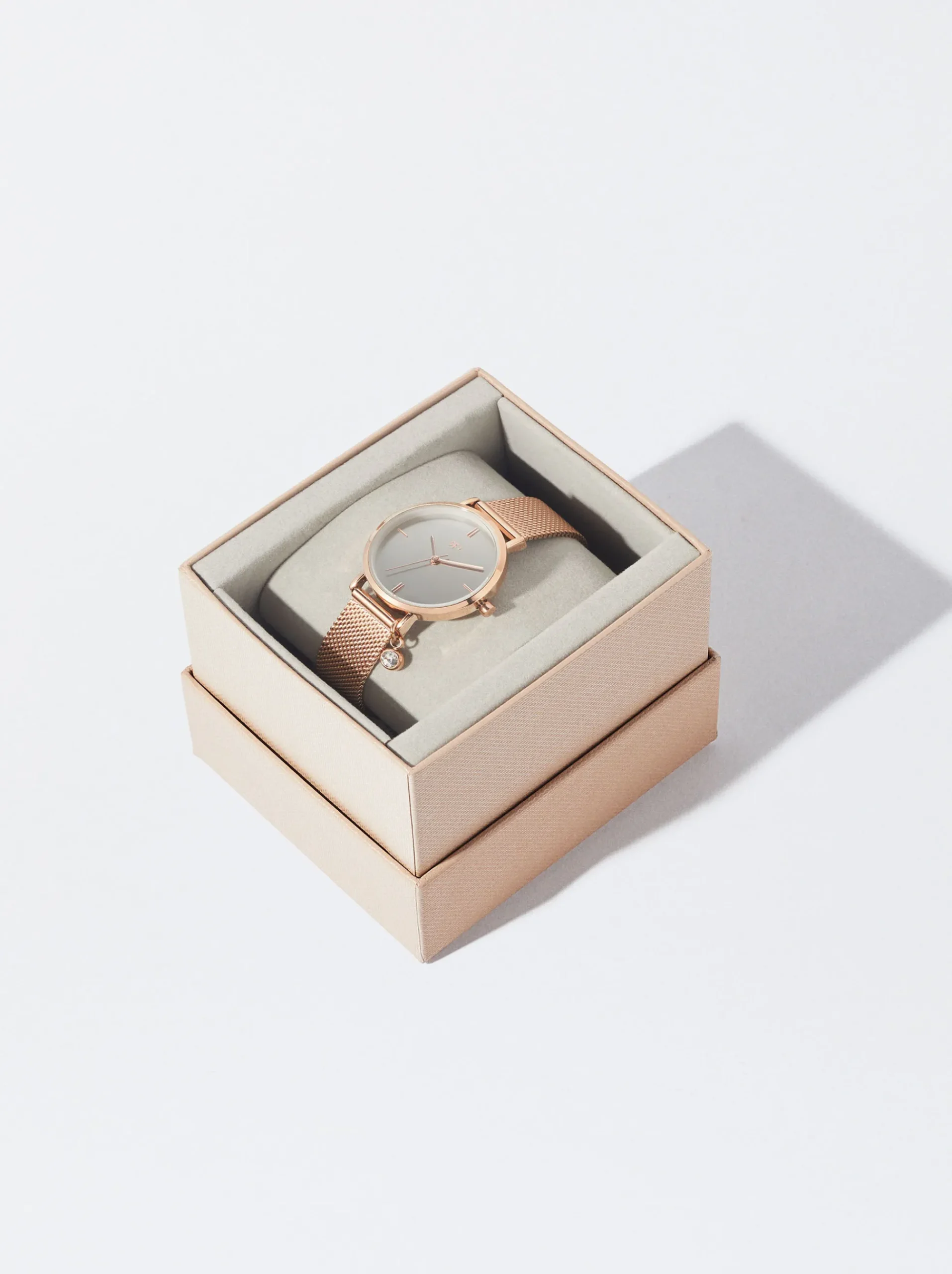 PARFOIS Flache Schuhe>Roségoldene Uhr Aus Stahl