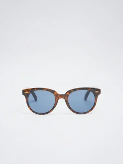 PARFOIS Kunststoff Sonnenbrille|Cat-Eye Sonnenbrille>Runde Sonnenbrille Braun