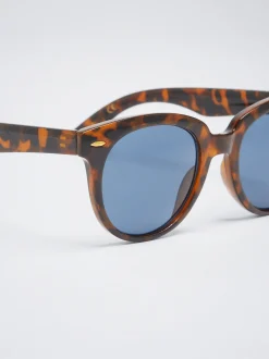 PARFOIS Kunststoff Sonnenbrille|Cat-Eye Sonnenbrille>Runde Sonnenbrille Braun