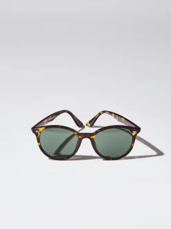 PARFOIS Kunststoff Sonnenbrille|Sechseckige Sonnenbrille>Runde Sonnenbrille In Schildpattoptik Braun