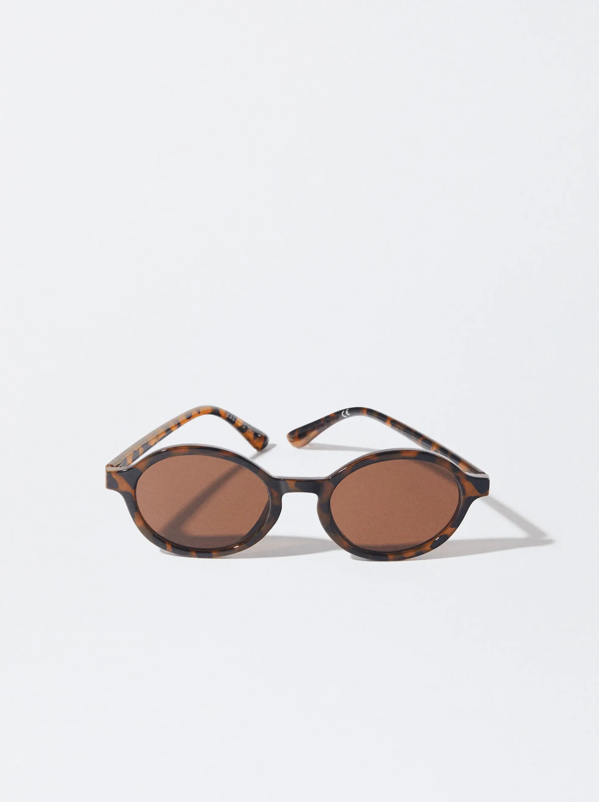 PARFOIS Kunststoff Sonnenbrille|Ovalem Sonnenbrille>Runde Sonnenbrille In Schildpattoptik Braun