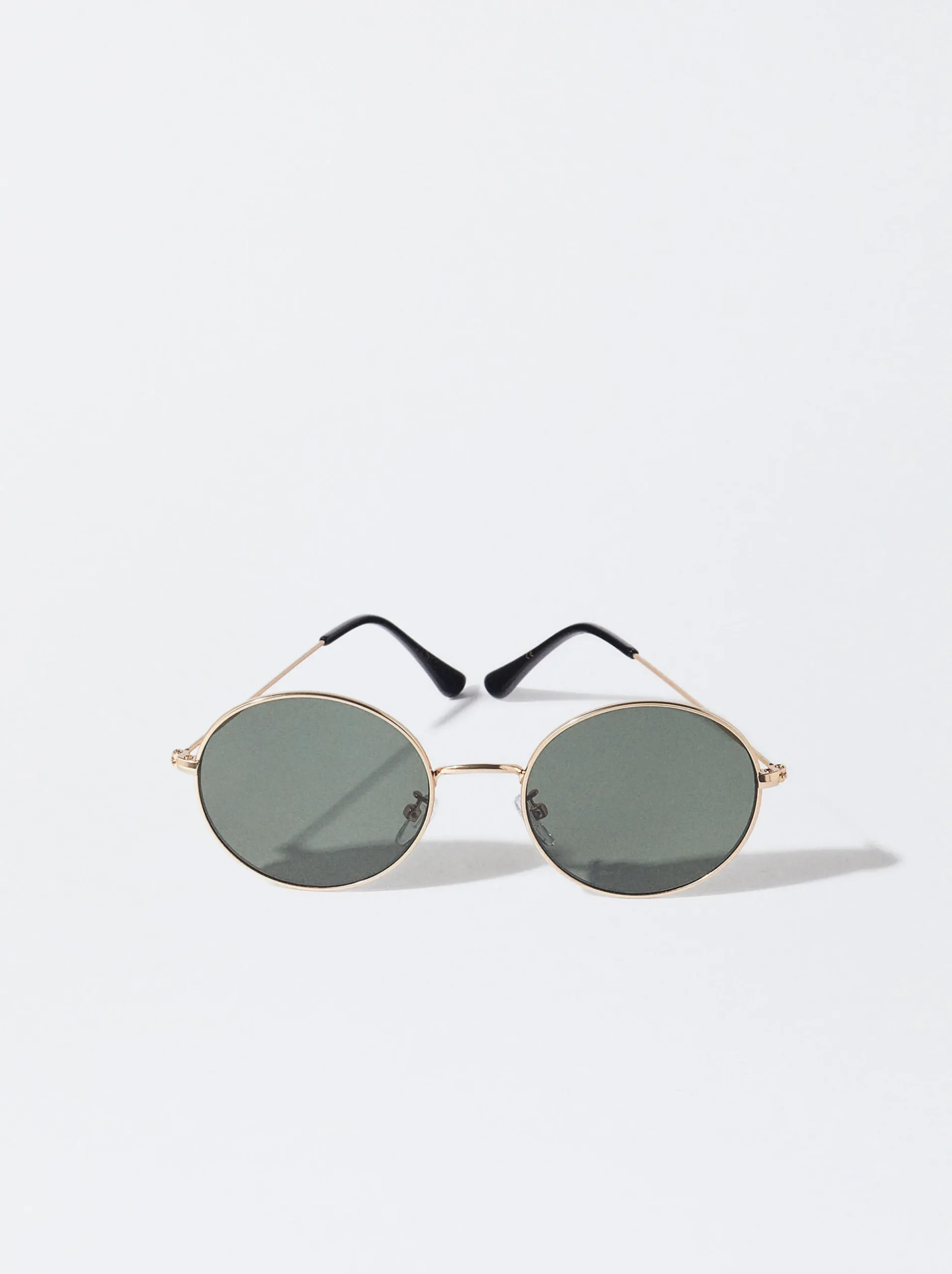 PARFOIS Schreibwaren NEW>Runde Sonnenbrille Mit Metallgestell Golden