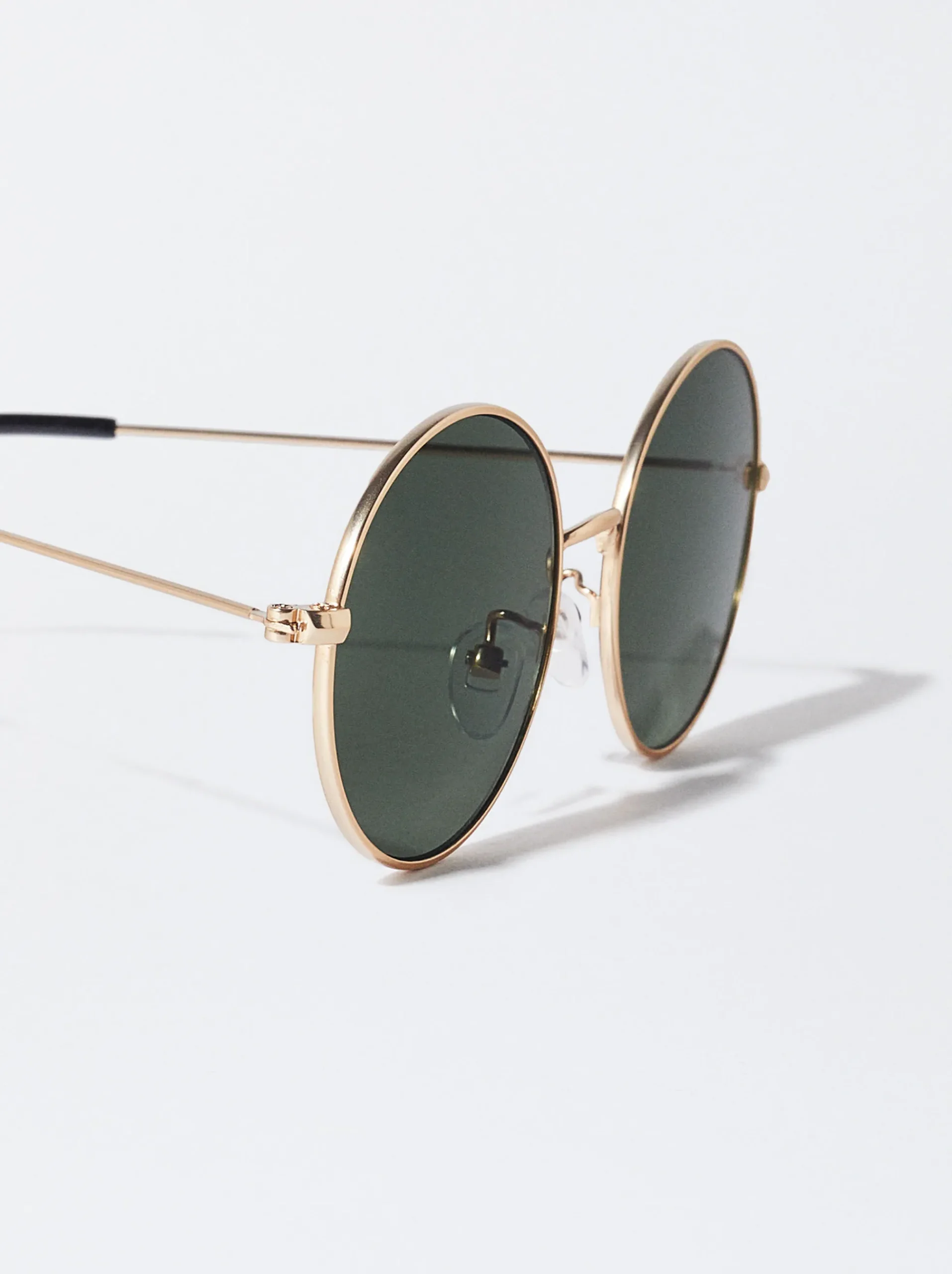 PARFOIS Schreibwaren NEW>Runde Sonnenbrille Mit Metallgestell Golden